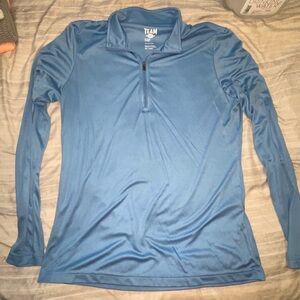 Team 365 100% polyester 1/4 zip long sleeve. Size M